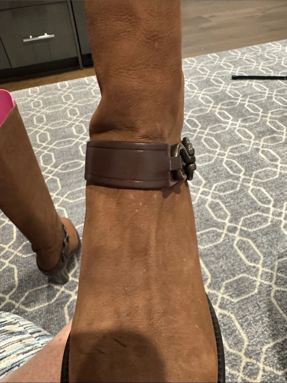 Brown Suede Over-the-Knee Boots with boot hangar included
